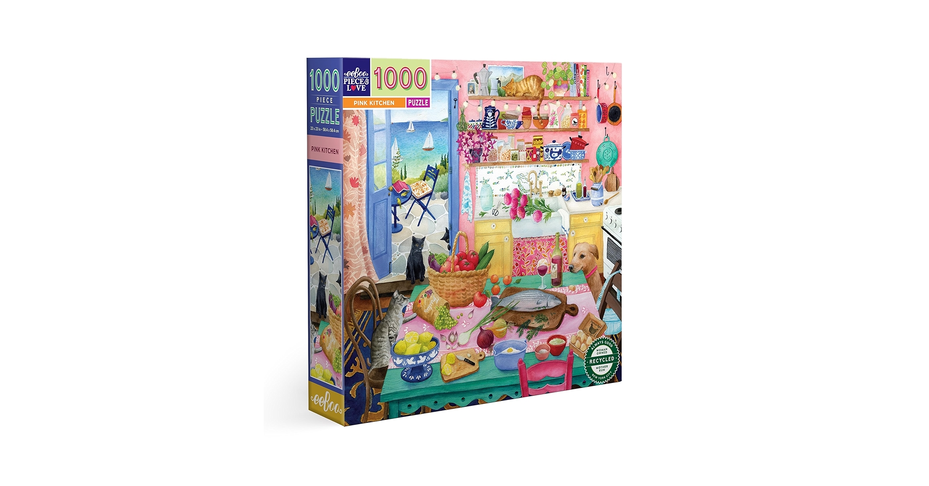 mama ショップ Amazon.com: eeBoo Piece & Love: Pink Kitchen - 1000 Piece